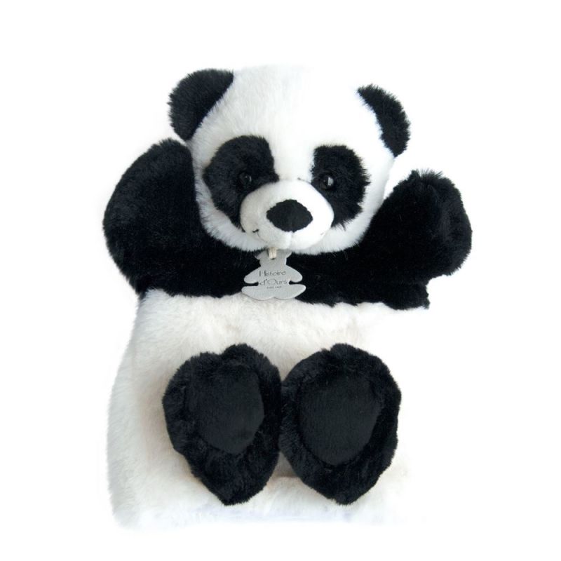  douce marionnette panda noir blanc 25 cm 